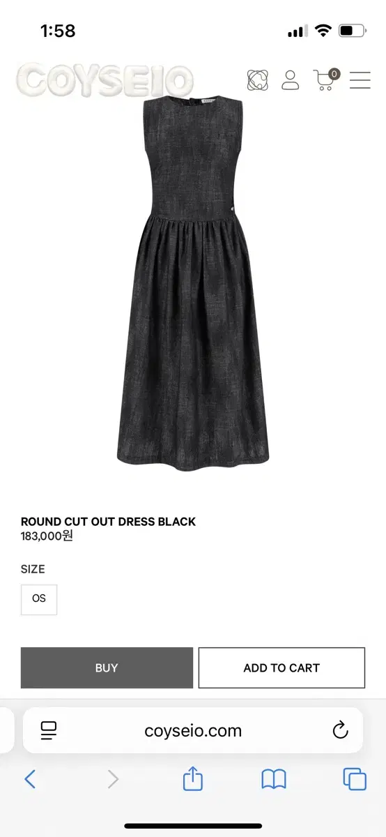 [COYSEIO] ROUND CUT OUT DRESS /追跡付 코이세이오 원피스 coyseio round cut out dress | 브랜드 중고